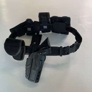 Duty Belt Drop Holster, Double Mag/Handcuffs Pouch, Sz L And Lvl 2 Bulletproof